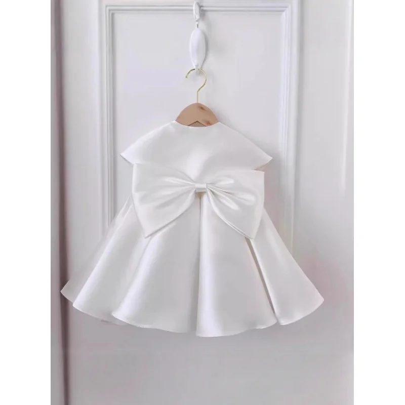 

Children's First Birthday Dress White Versatile Shawl Little Girl Performance Outfit Princess Dress Coat
