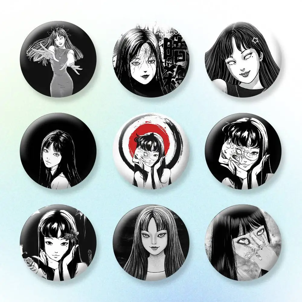 

Japan Manga Junji Ito Tomie Brooches Cartoon Badge Pins Backpack Hat Accessories Friend Gift