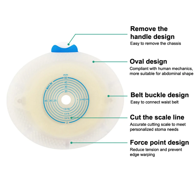 5Pcs/box Protective Barrier Rings Ostoma Bag Assistance Colostomy Bags Anti-leak Ring Portable For Stoma Bags Supplies