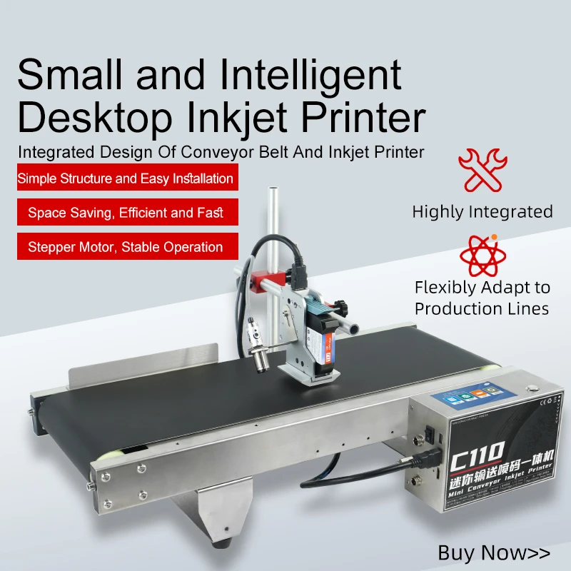 12.7/25.4mm Inkjet Printer Conveyor Belt Industry Conveyor Assembly ProductionLine Adjustable Speed Conveyor Belt ThermalPrinter