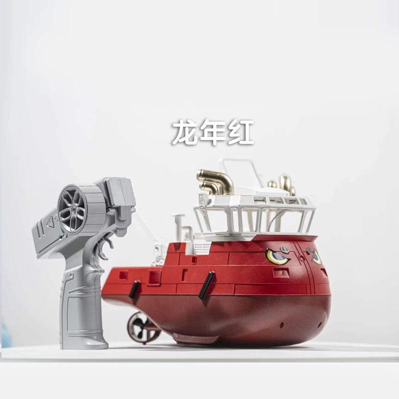 Barco remote control boat Q version tugboat rechargeable electric water toy boat model