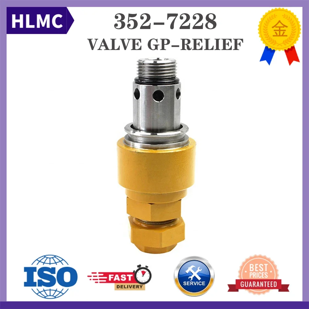 Excavator Parts E345B 345C 345D 349D 349D2 349E 349F 352F 390F Main Control Relief Valve 3527228 352-7228