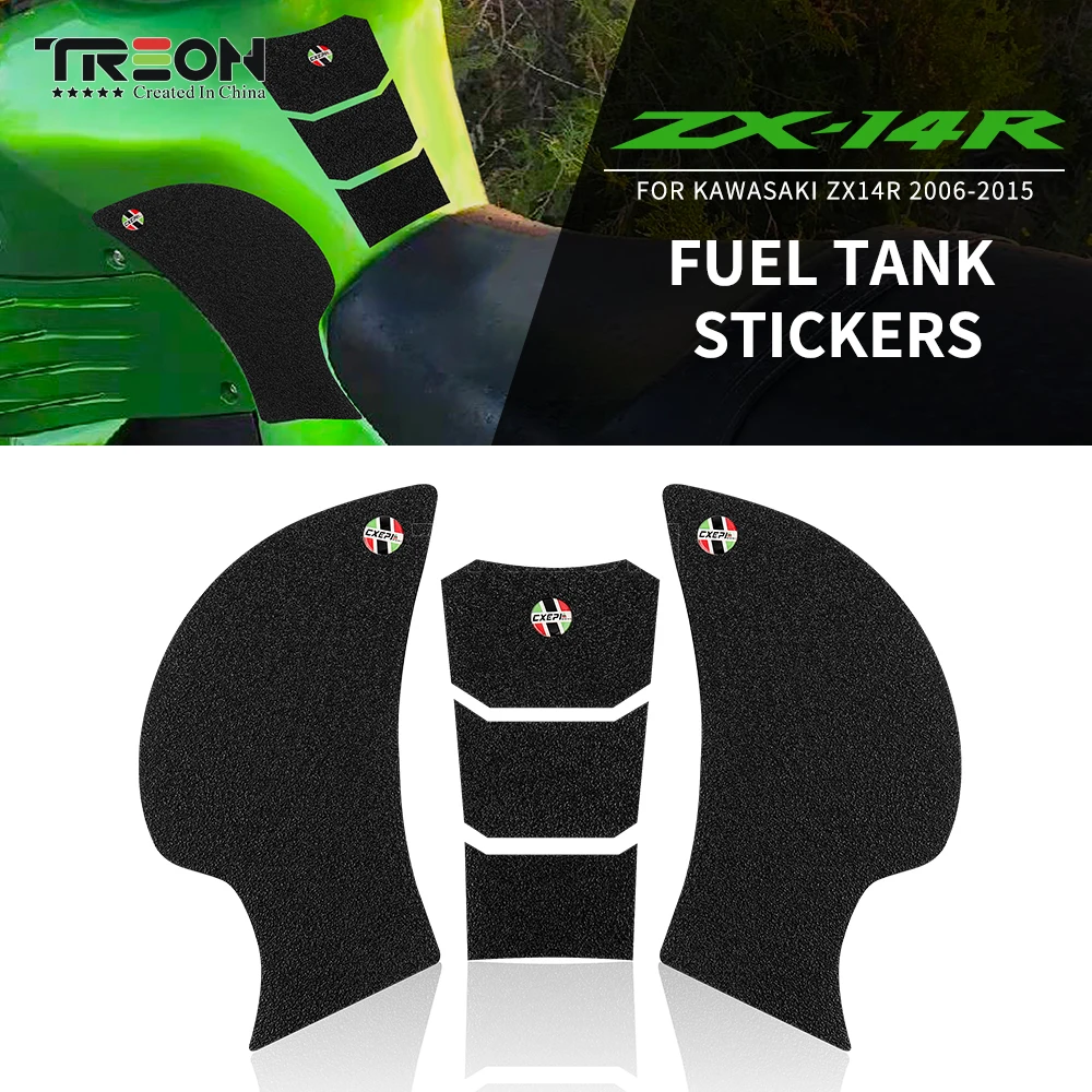 Für kawasaki zx14r 2006 2005 2007 2008 2009 2010 2011 2012 2013 2014 2015 Motorrad Anti-Rutsch-Tank Pad Aufkleber Gas Aufkleber