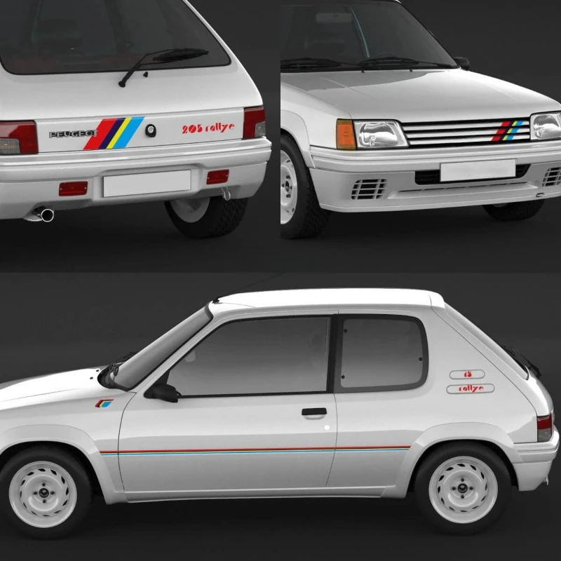 Car Vinyl Stickers For Peugeot 205 Rallye Stripes customized Design sports decals