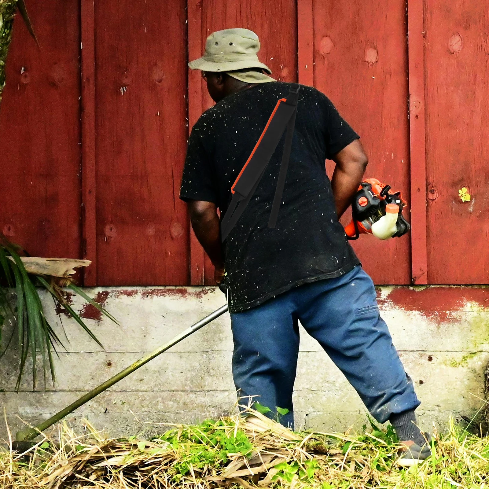 

Lawn Mower Shoulder Strap Adjustable Black Single Trimmer Carrier Versatile Durability Wide Application Grass Trimmer Mowers