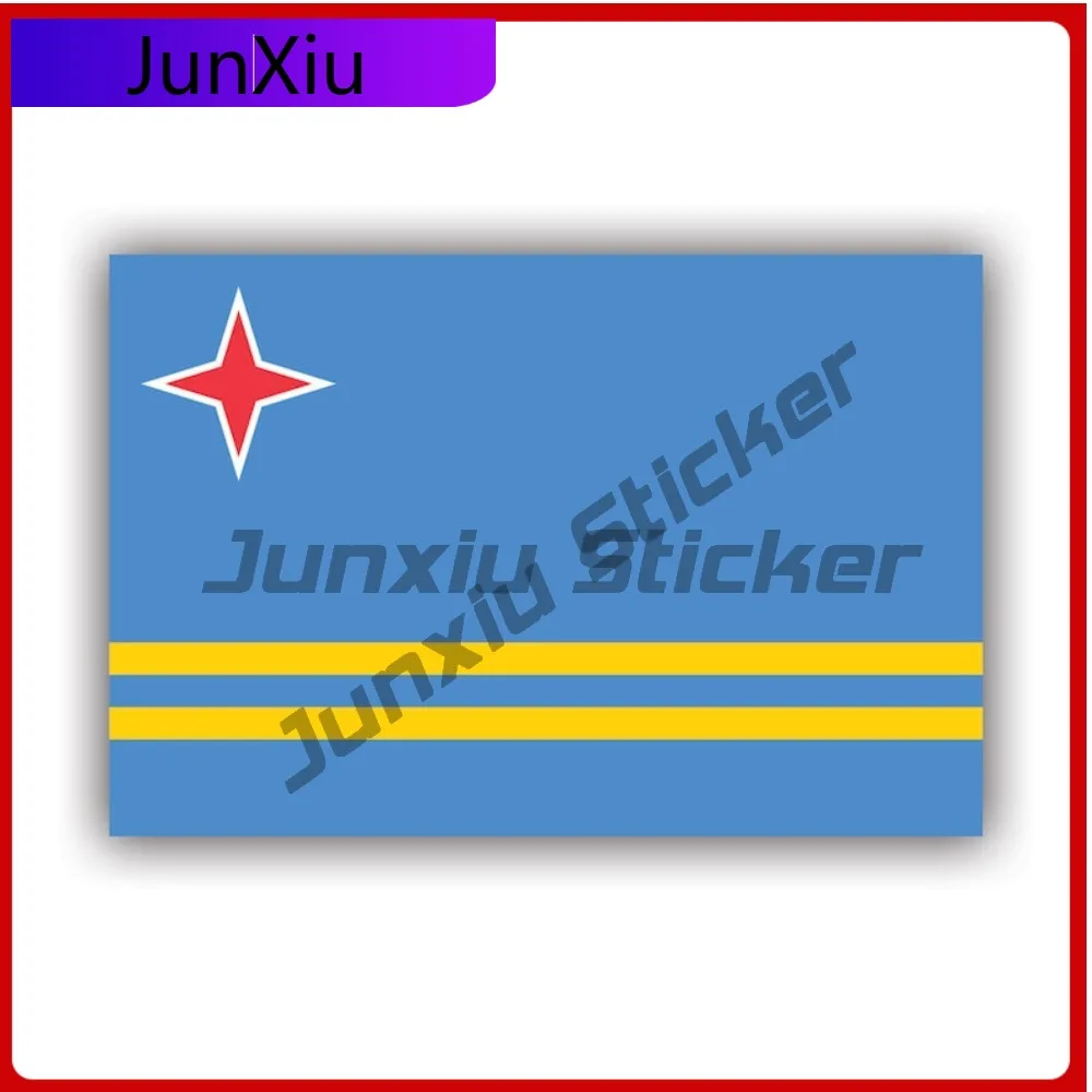 

Aruban Flag Stickerwaterproof Outdoor Decalsaruba Island Anime Laptop Waterproof Vinyl Decal For Outdoor Safety Warnings High