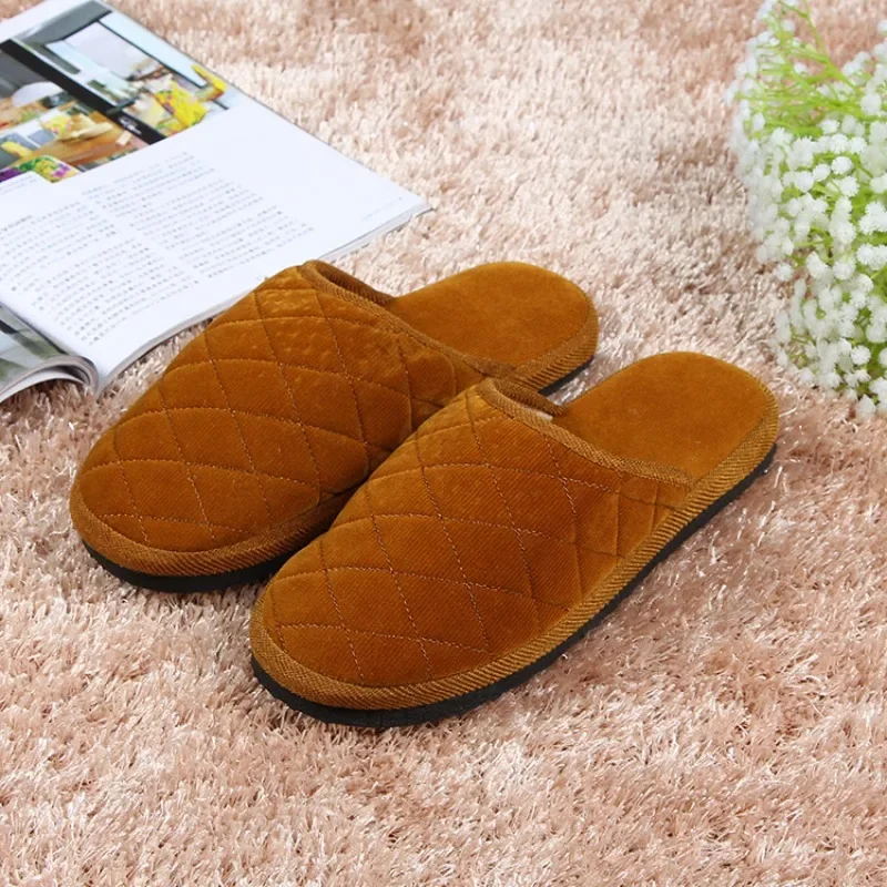Fashion Fluffy Fur Slippers Indoor Warm Plush Home Slippers Woman Faux Fur Flat Heel Couple Slides for Men and Women Plus Size - view 3