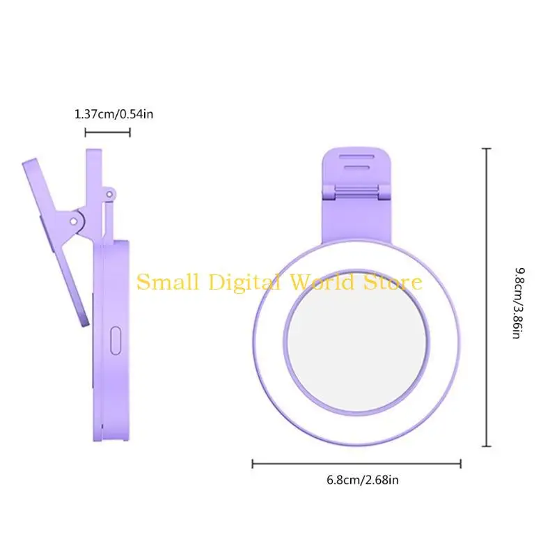 77UB Lampu Cincin Selfie LED Kecil Lampu Cincin LED Portabel Kecerahan Dapat Disesuaikan Cocok untuk Meningkatkan Fotografi
