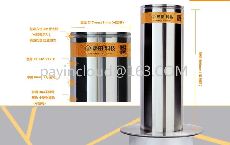 Applicable To Mobile Removable 304 Stainless Steel Movable Barrier Column Collision  Underpinning Floor  Road Pile