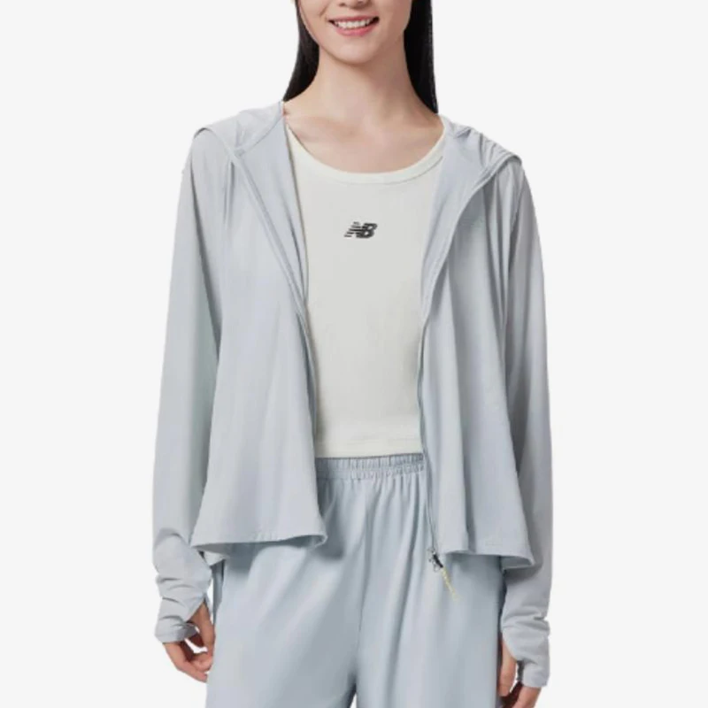 

Оригинальная женская куртка для бега и тренировок New Balance NB 2025 года, модель MDE24222-GR