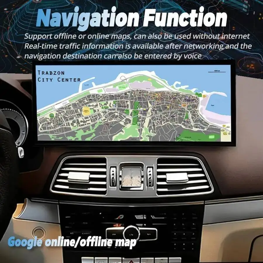 For Mercedes Benz E Class W212 E260 E300 E350 Car Radio GPS Navigation Android Auto CarPlay BT Multimedia Video Player