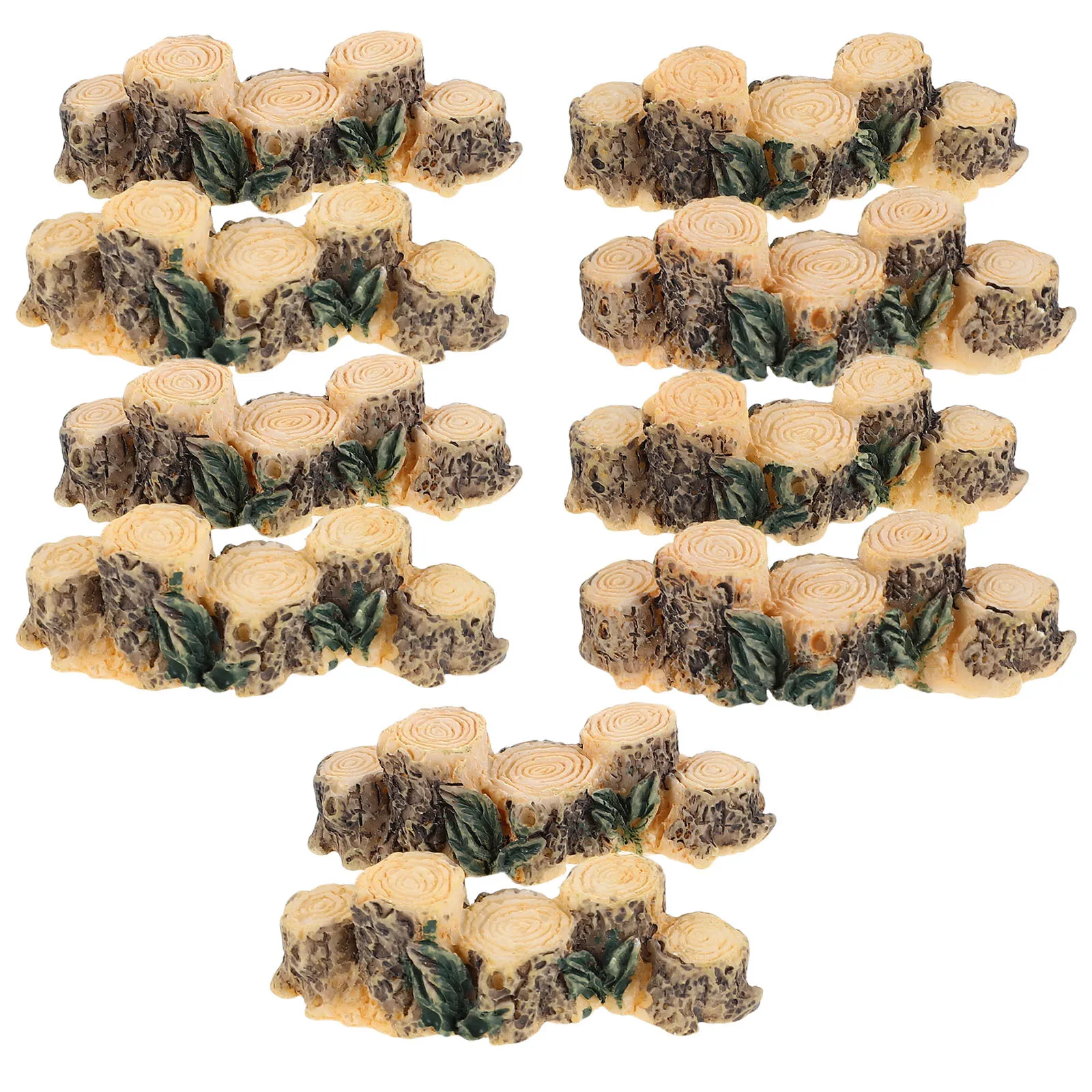 

10Pcs Artificial Tree Stumps Mini Garden Decor Micro Landscape Bonsai Accessories Railway Sand Table Mini Tree Stump