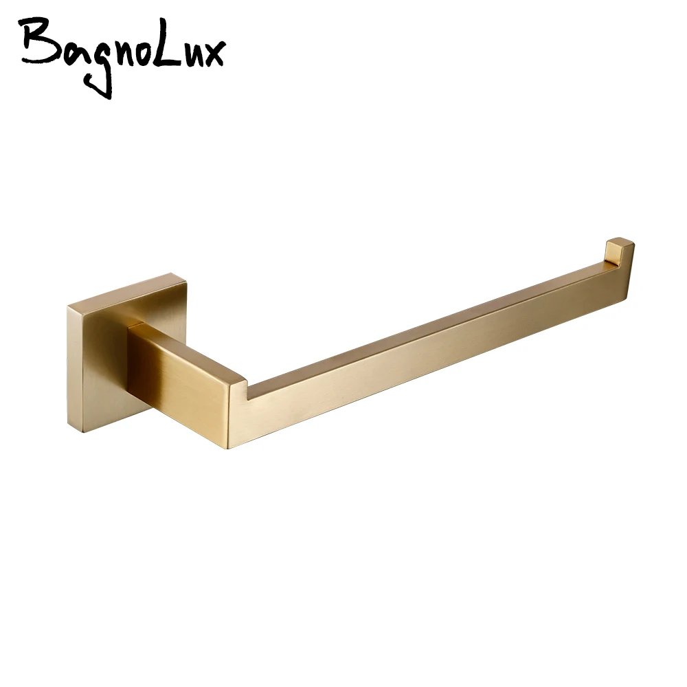 Bagnolux Towel Holder For Bathroom Wall Mounted Black Towel Bar Brushed Gold Bathroom Accessories Matte Black Towel Rack