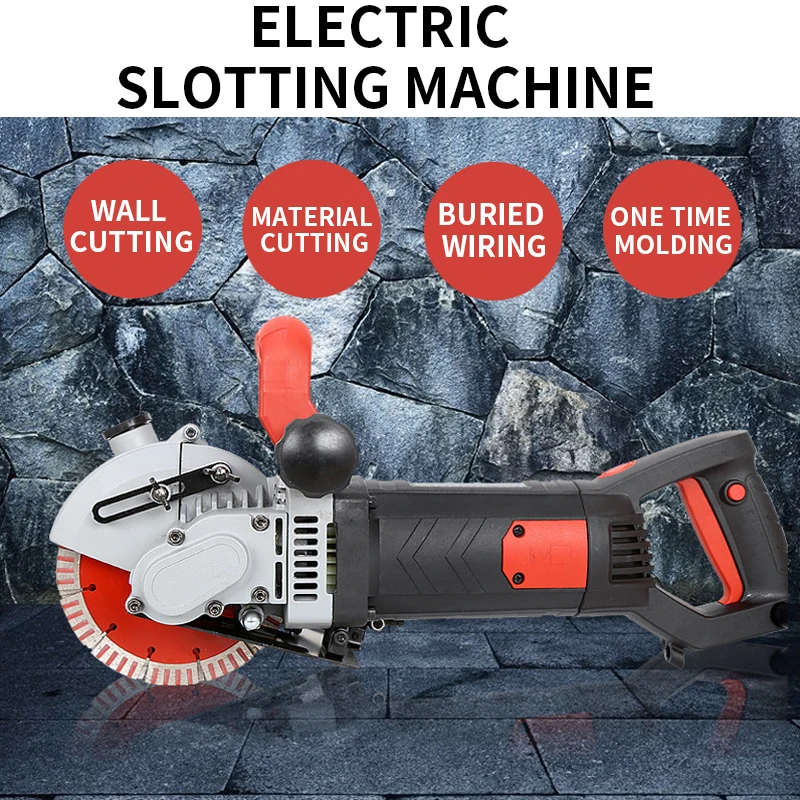160 Slotting Machine One-time Forming Wall Cutting Electric Dust-free and Dead-end Concrete Slotting House Decoration Buried