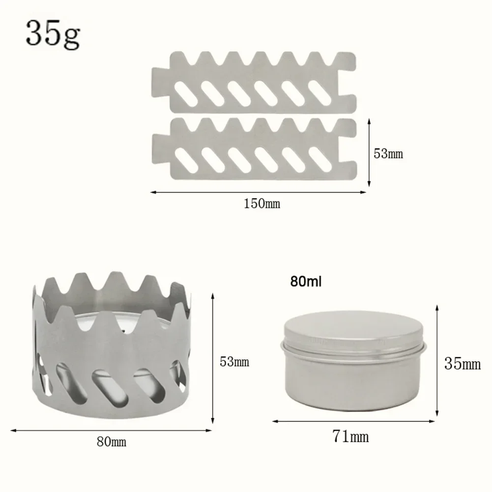 Спиртовая плита Ti-taniновое лобовое стекло с противопожарной крышкой, набор горелок для пикника, пешего туризма, пикника, уличного алюминиевого