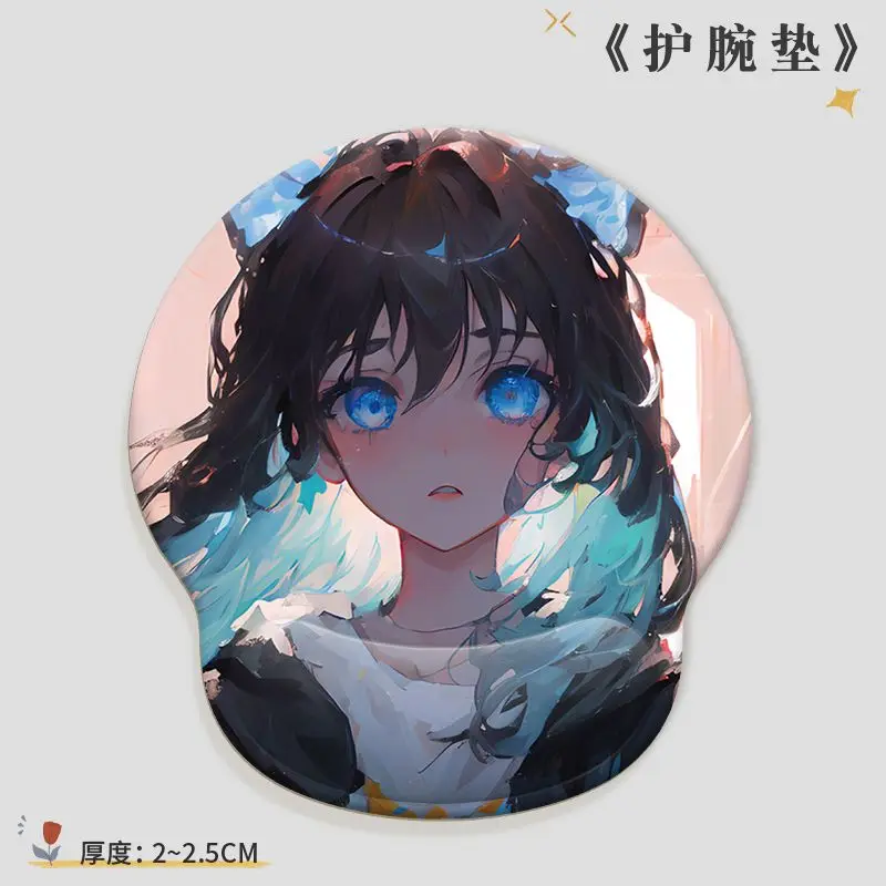 Hatsune Miku Anti-slip Office Mouse Pad Cute Cartoon Peripheral Sweet Personality Wristband Thickened Computer Keyboard Rest view 4