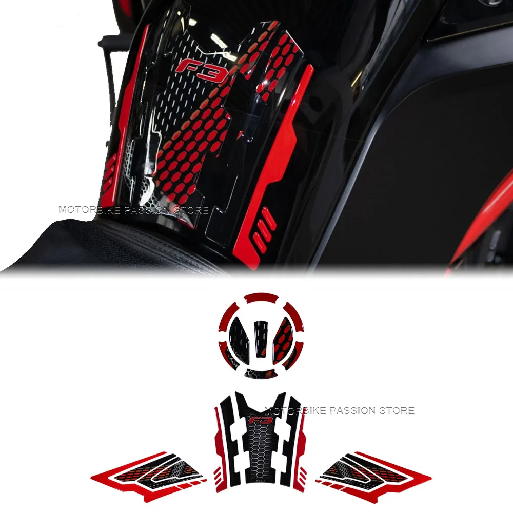 Can-Am Spyder F3 Motorcycle Accessori Fuel Tank Pad 3D Sticker Knee Grip Traction Protector Decals for Can-Am Spyder F3