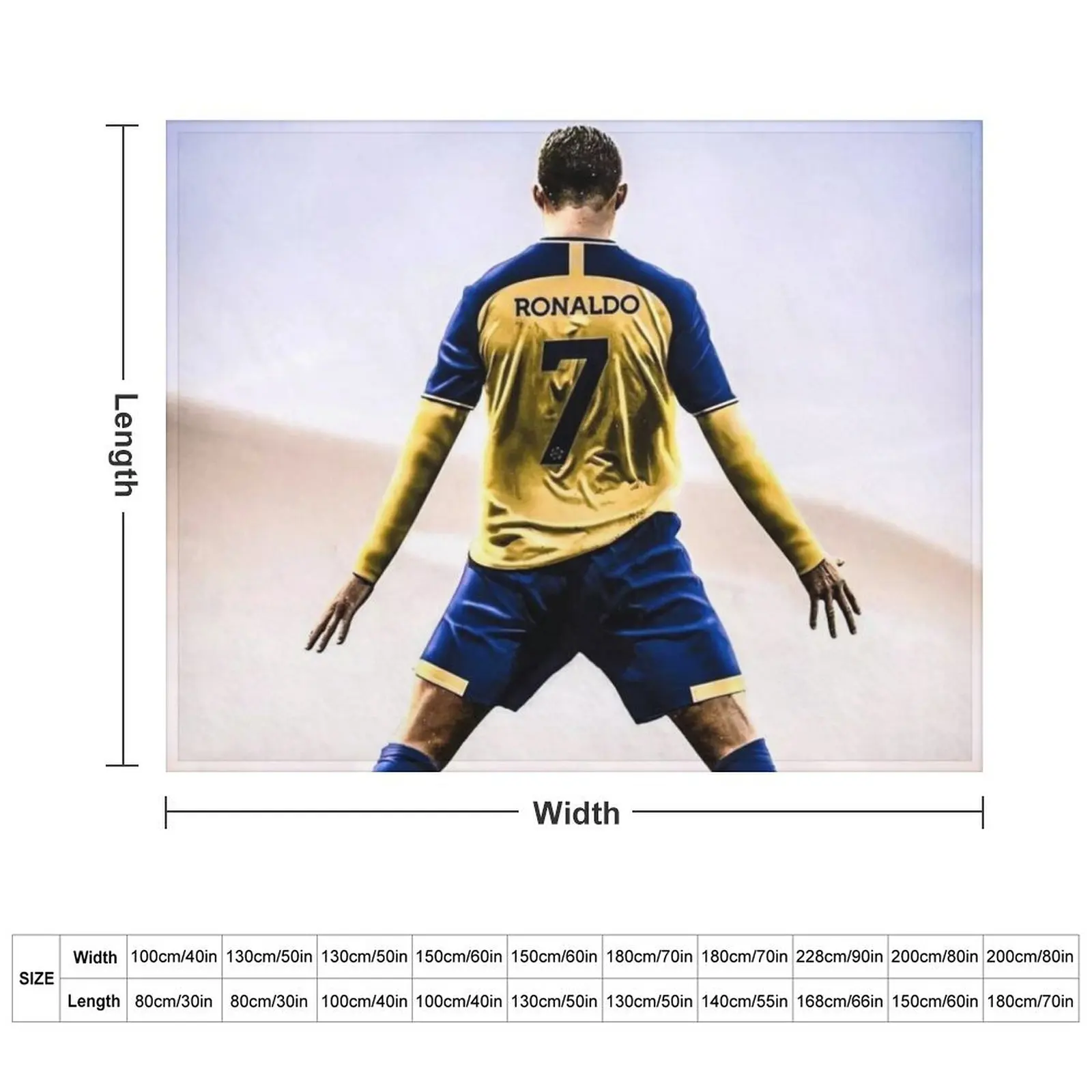 CR7 Al Nassr New Throw Blanket Retros Personalized Gift Blankets