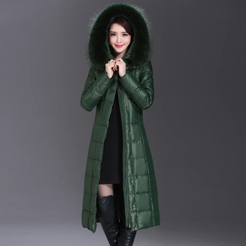 

Shengyu Boya Middle-Aged and Elderly Mothers Over-The-Knee Long down Jacket Women's Jacket Thickeneded Slim Jacket New Style