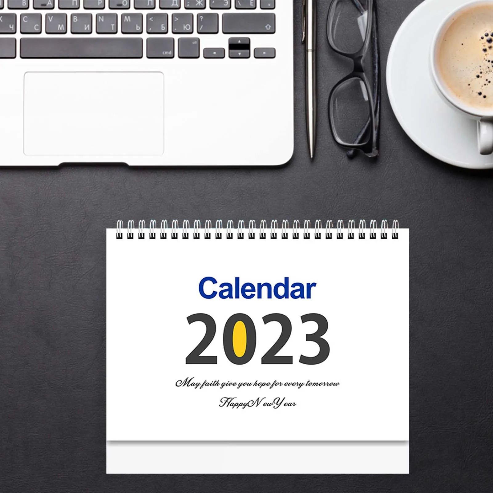 Creatieve Kalender 2023 Kleine Engels Kalender Loopt Van Januari 2023 - December Desktop Maandelijkse Kalender Met Flip Ontwerp