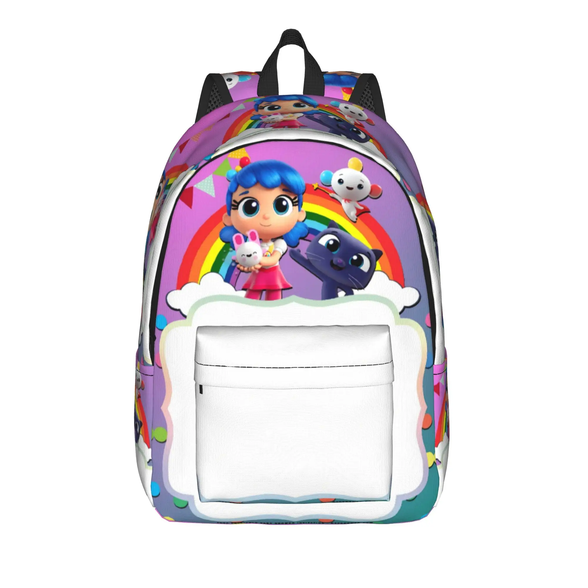 True and the Rainbow Kingdom Backpack  Leisure Backpacks Student Hiking Print High School Bags Custom Rucksack