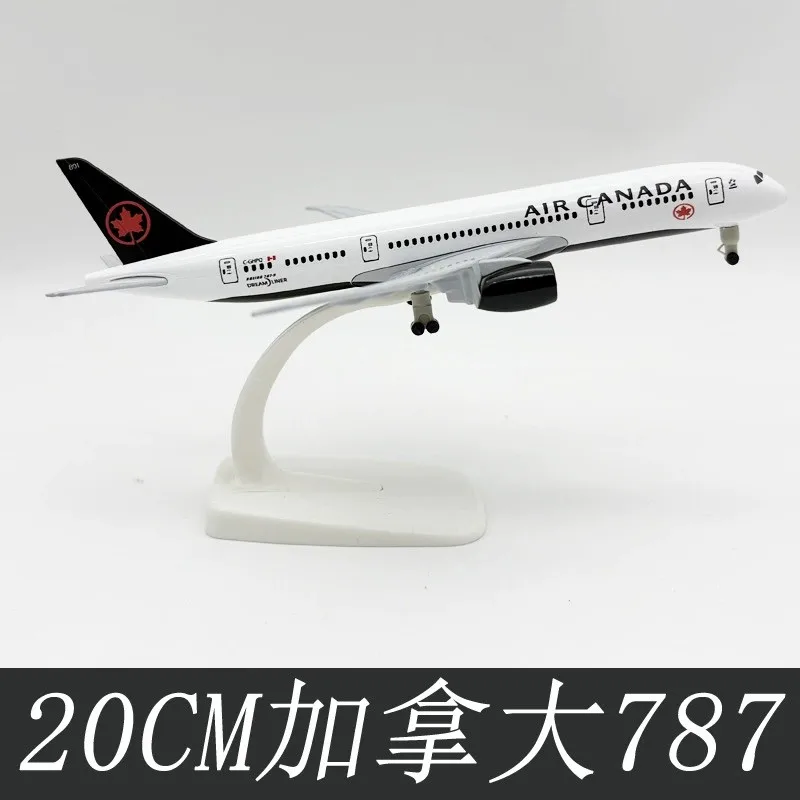 20cm Canada B787 Airways Scale Aircraft Planes Model Airplane Replica Alloy Material Souvenir Hobby Collection Gift