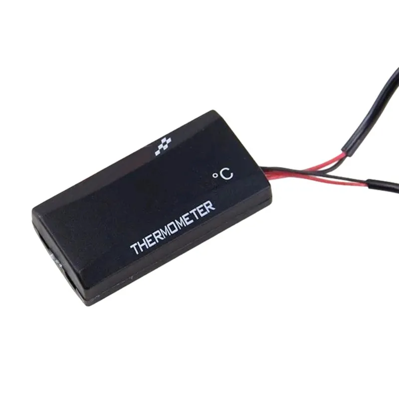 Digital Motorcycle Thermometer Universal For Water, Oil, And Dashboard Temperature Measurement With Blue Backlight