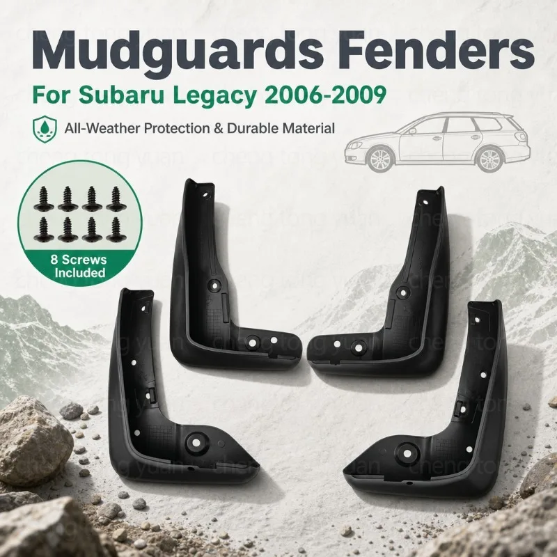 For Subaru Legacy 2006-2009 Mudguards Fenders Black ABS Material Auto Tire for Protection Vehicle Exterior Styling Accessories