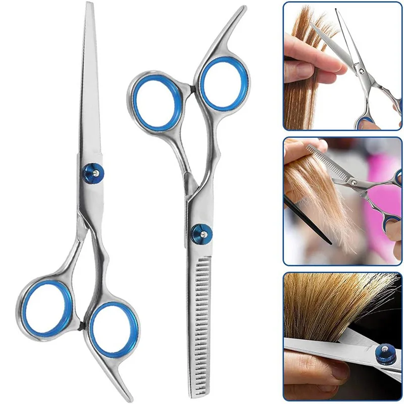 5pcs/Set Stainless Steel Pet Dogs Grooming Scissors Suit Hairdresser Scissors For Doas Professional Animal Barber Cutting Tools