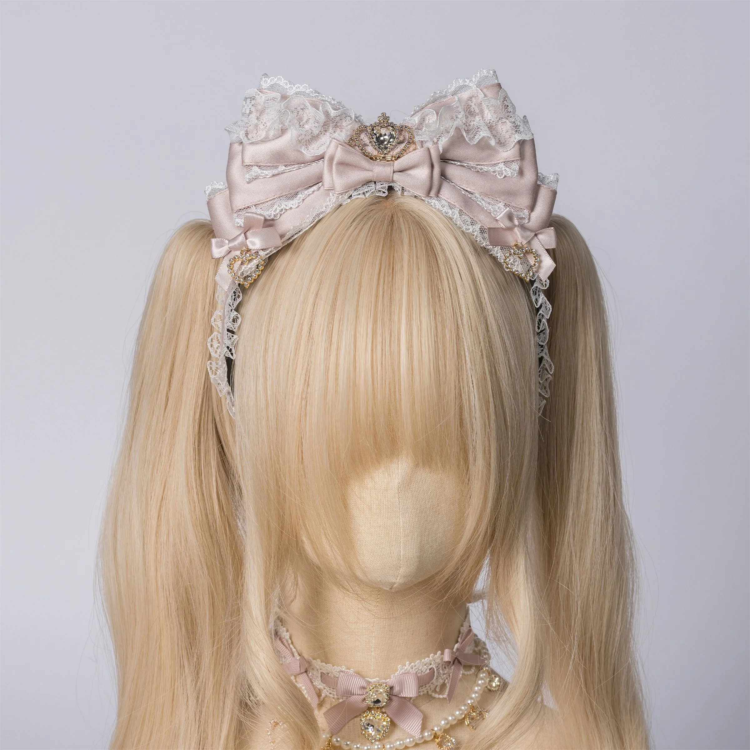 Lolita Hair Accessories Y2K Things Lace Crown Hair Bow Hairpin Hair Band Headband Cute Core Japanese Style Jk Head Jewelry 2