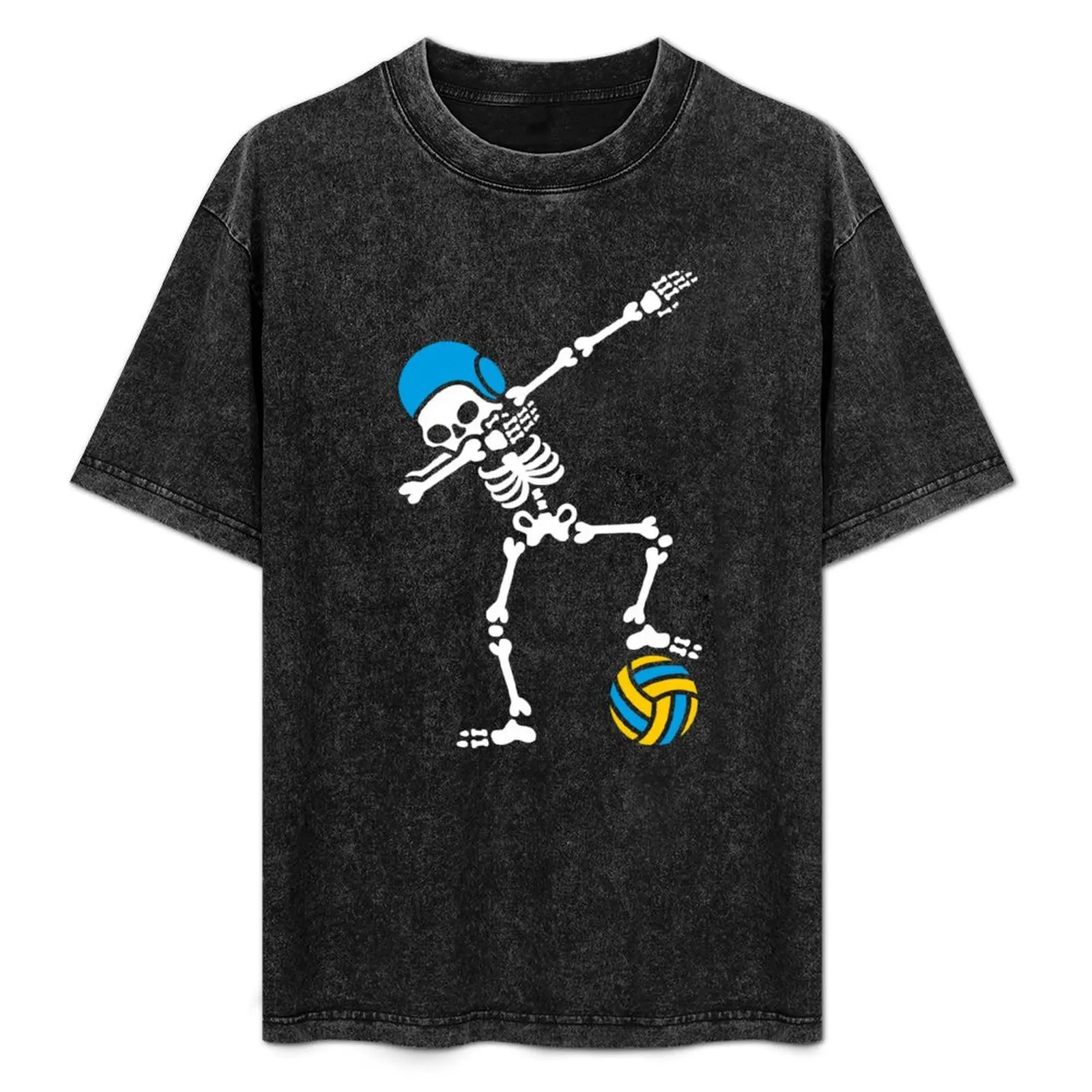 Dab dabbing skeleton Water polo Halloween Waterpolo swimming T-Shirt oversized anime figures vintage t shirts shirts men