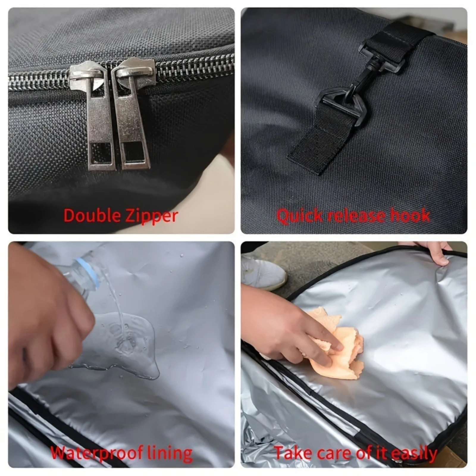 2 Pieces Front Trunk Storage Bag Sturdy Frunk Organizer Insulated Bag with Zipper Sturdy Easy to Wipe for Drivers, Travel