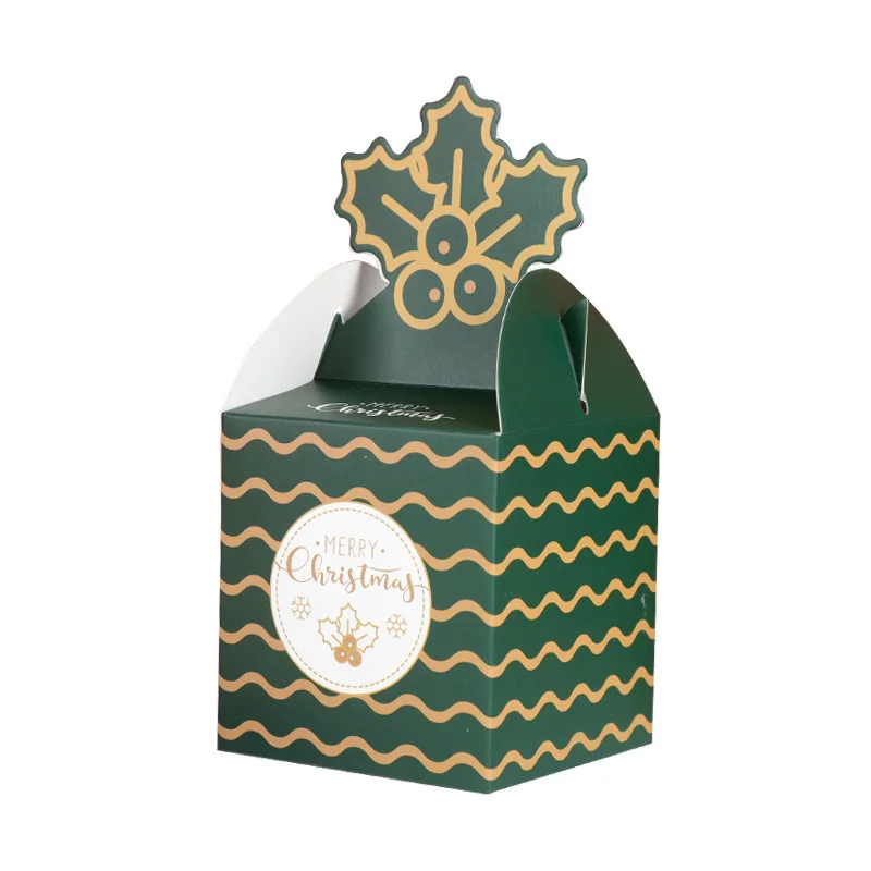 Caja de dulces de papel navideña para niños, bolsa de Navidad 2024, caja de Chocolate y dulces de Año Nuevo, suministros para fiestas y festivales de la serie navideña