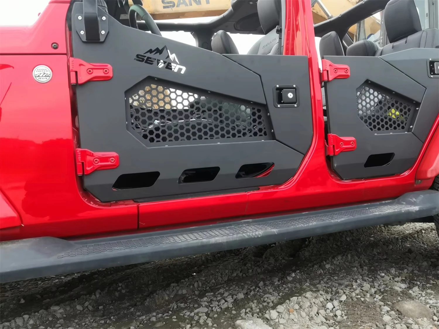 Tube 4 Doors Front & Rear Steel Half Doors With 2 Mirrors Pipe Tubular Door Fit For Jeep W Rangler JK 07-17