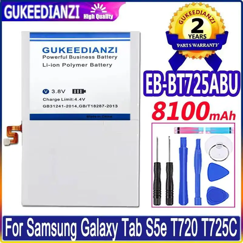 

For Samsung Galaxy Tab S5e 10.5 T720 T725C EB-BT725ABU Tablet Battery Premium Replacement 8100Mah