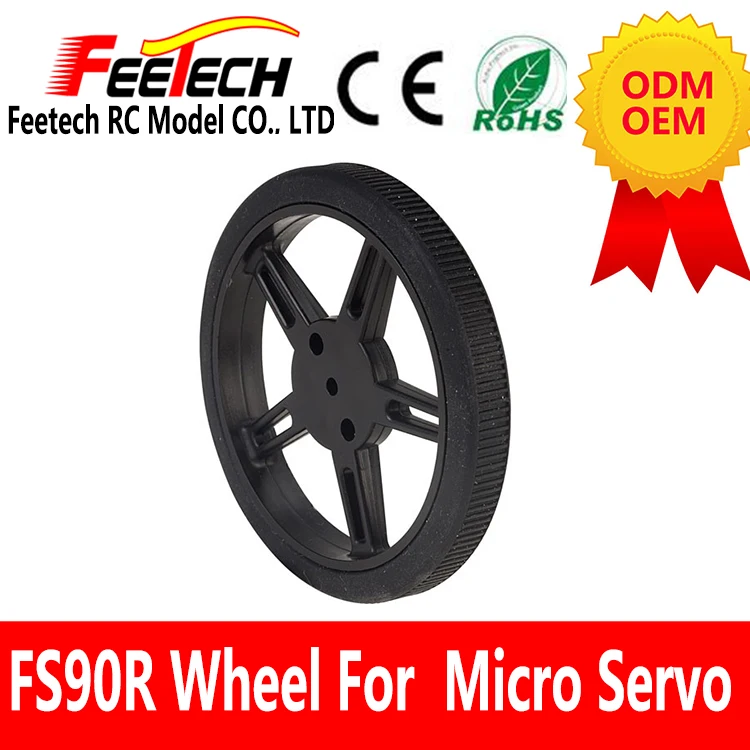 2PCS FS90R Rad RC Teile Roboter Rad 9g Servo Rad Für Smart Auto