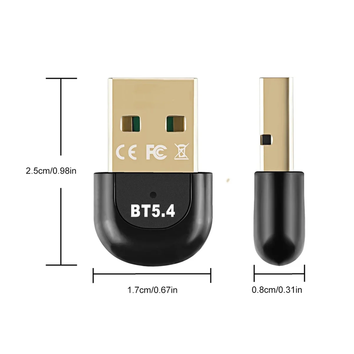 USB Bluetooth 5.4 Adapter for PC Wireless Mouse Keyboard Speaker Music Audio Receiver Transmitter Bluetooth Adapter