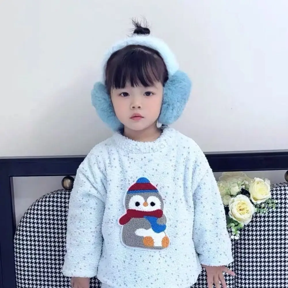 لينة الكرتون الشتاء أفخم غطاء للأذنين رشاقته الدفء طوي غطاء للأذن إيرفلاب يندبروف الأطفال تدفئة الأذن طالب #5