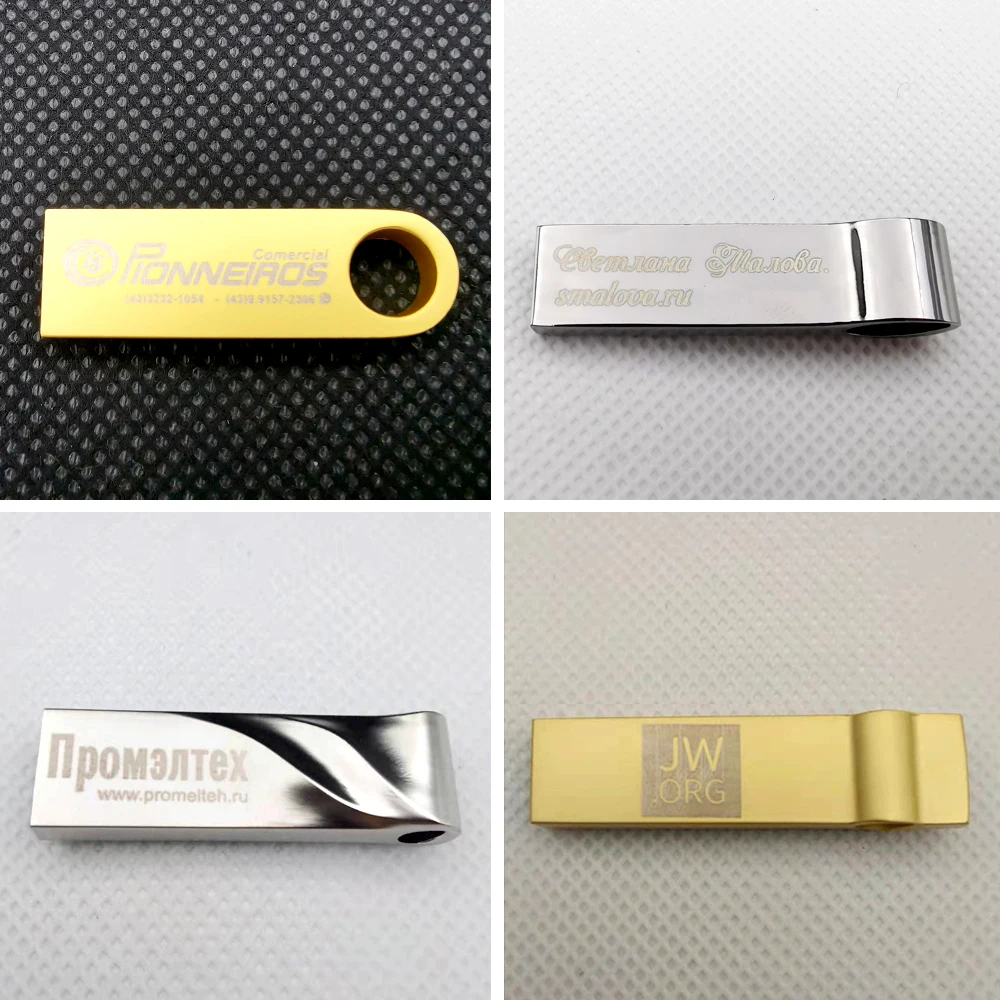 10PCS/LOT USB 2.0 Flash Drives 128GB  64GB  U Stick Metal Pen Drive 1GB 2GB 4GB 8GB 16GB 32GB High Speed Pendrive U Disk