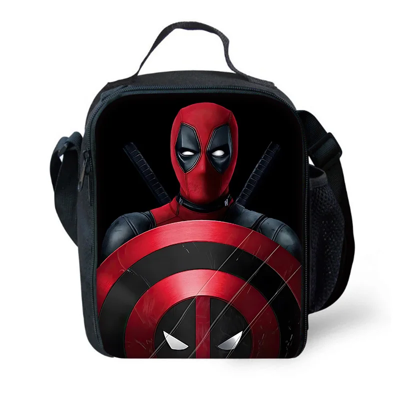 Deadpool-fiambrera térmica reutilizable para niño y niña, bolsa aislante de gran capacidad para pícnic al aire libre