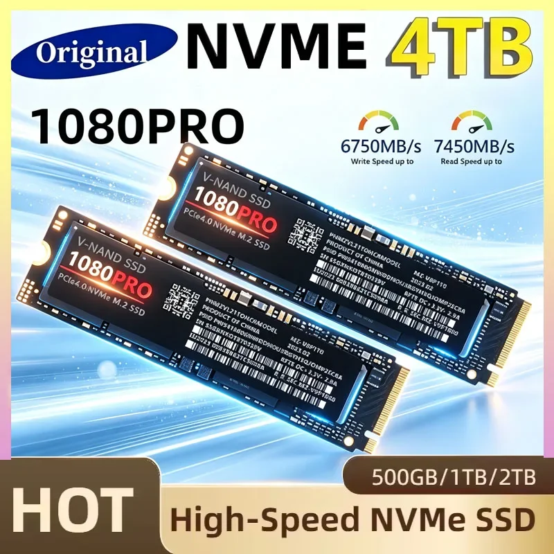 1080PRO Original New M.2 NVMe PCIe 4.0 SSD High Speed Gaming Internal Drive Storage Upgrade For PS5 Laptop Desktop PC