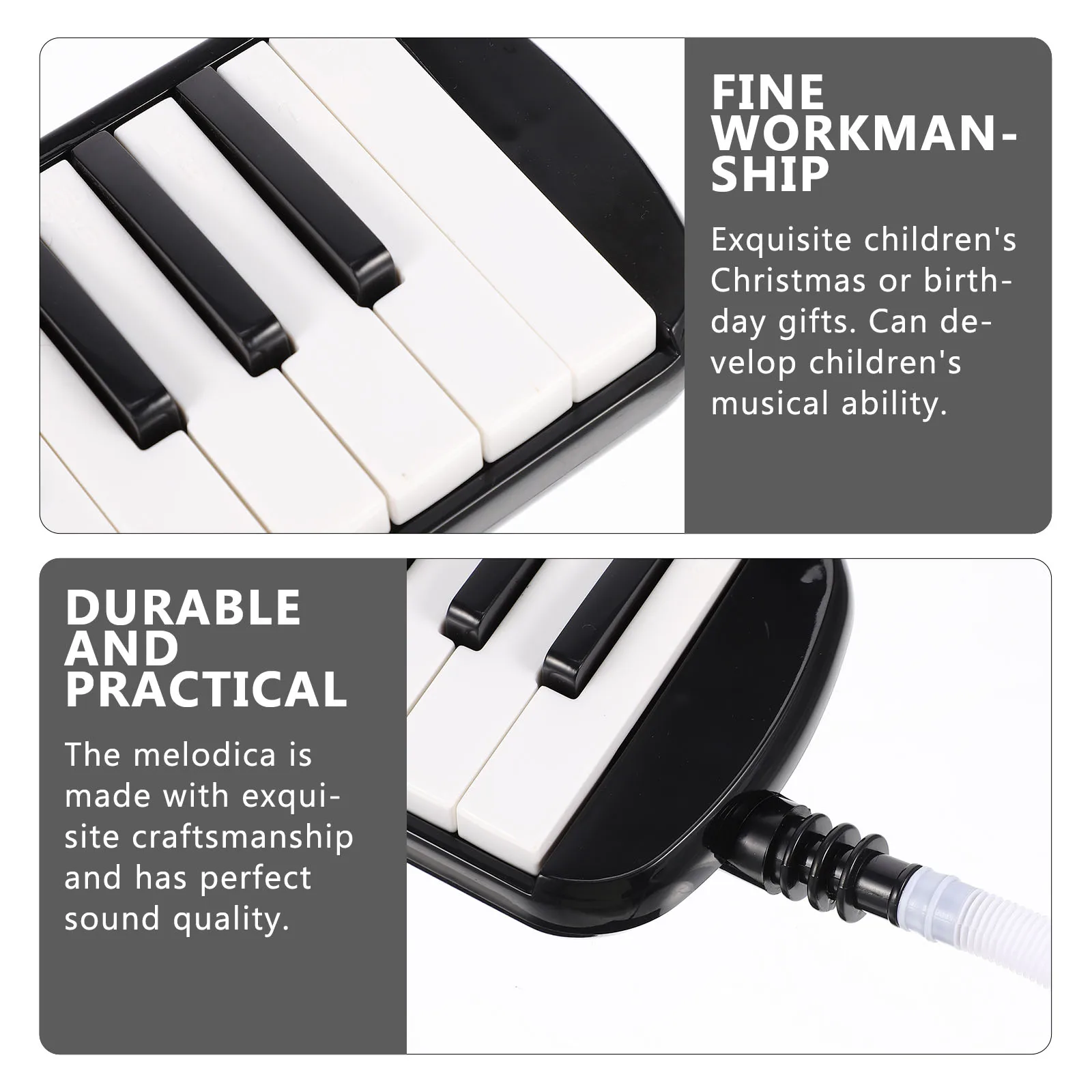 

32 Keys Melodica Instrument For Kids Adults Beginners Portable Air Piano Keyboard High-Grade Durable With Long Short Mouthpieces