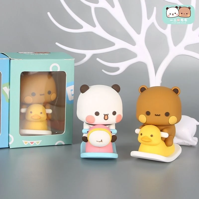 Bambola Bubu e Dudu figure Yiers Mitao Panda modello emozionante da collezione Kawaii orso giocattolo ornamento decorazioni per la casa regalo cura carino