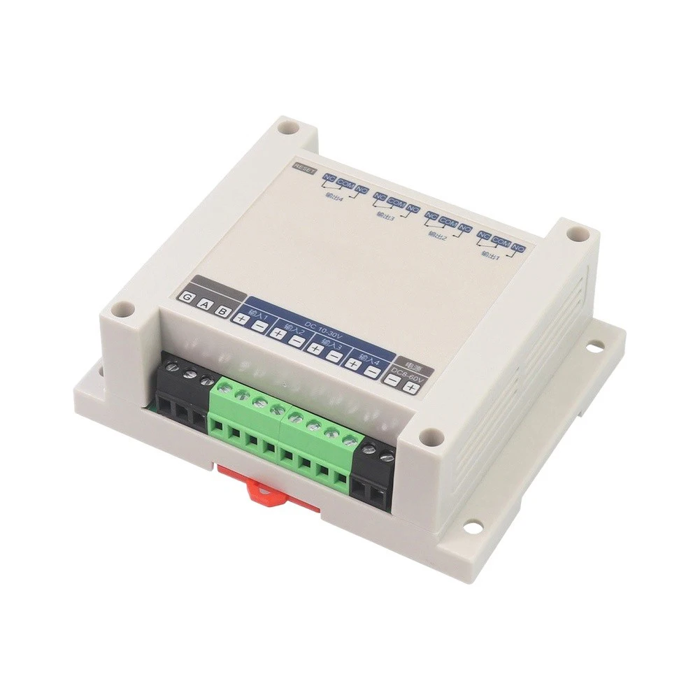 4 Channel Relay Control For RS485 For Modbus RTU 8 Modes Isolated 10A DC 8-60V DIN Rail For Industrial Automation Electrical Equ