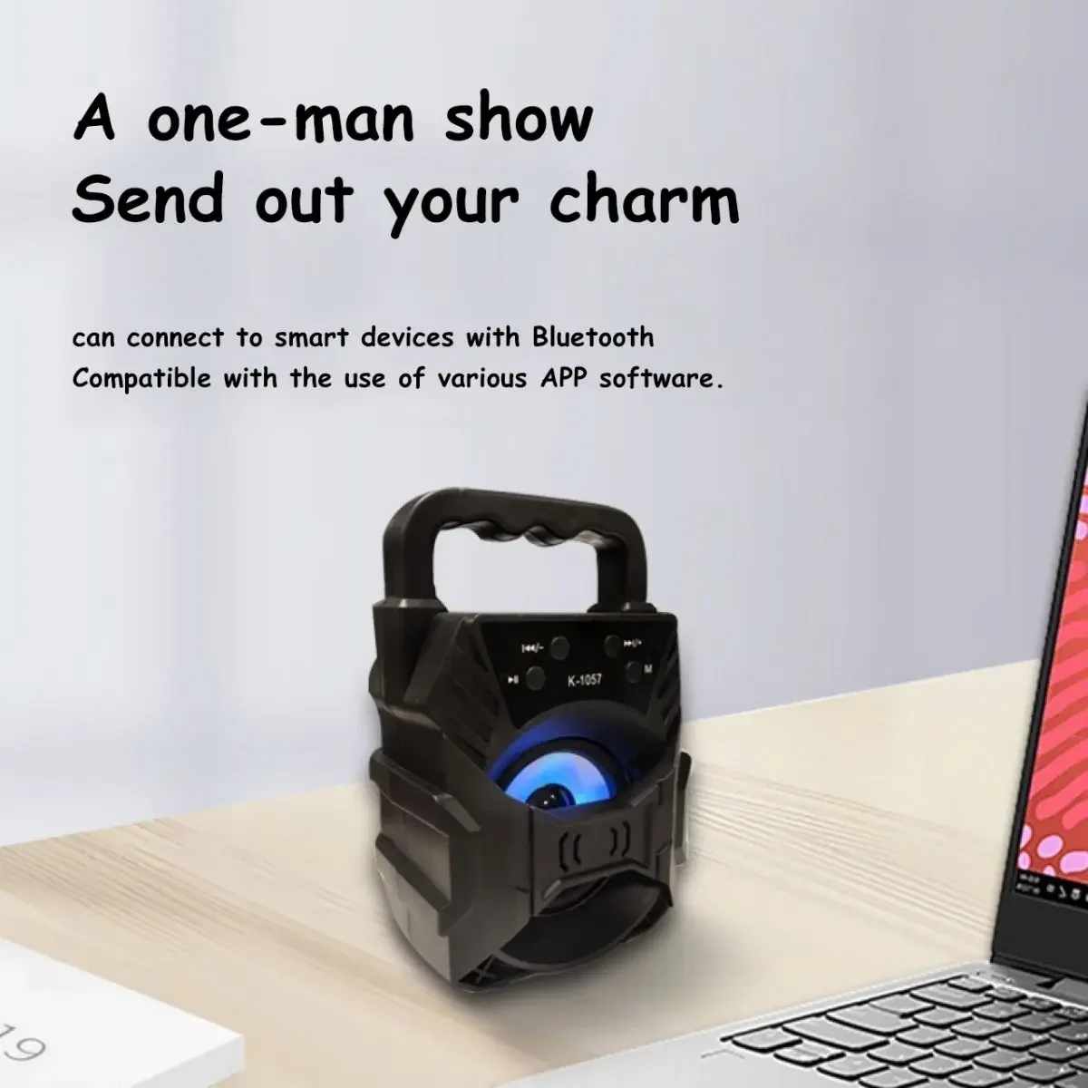Car Wireless Bluetooth Speaker Dual Speakers Large Volume Portable Outdoor High-quality Home Audio Square Dance Microphone