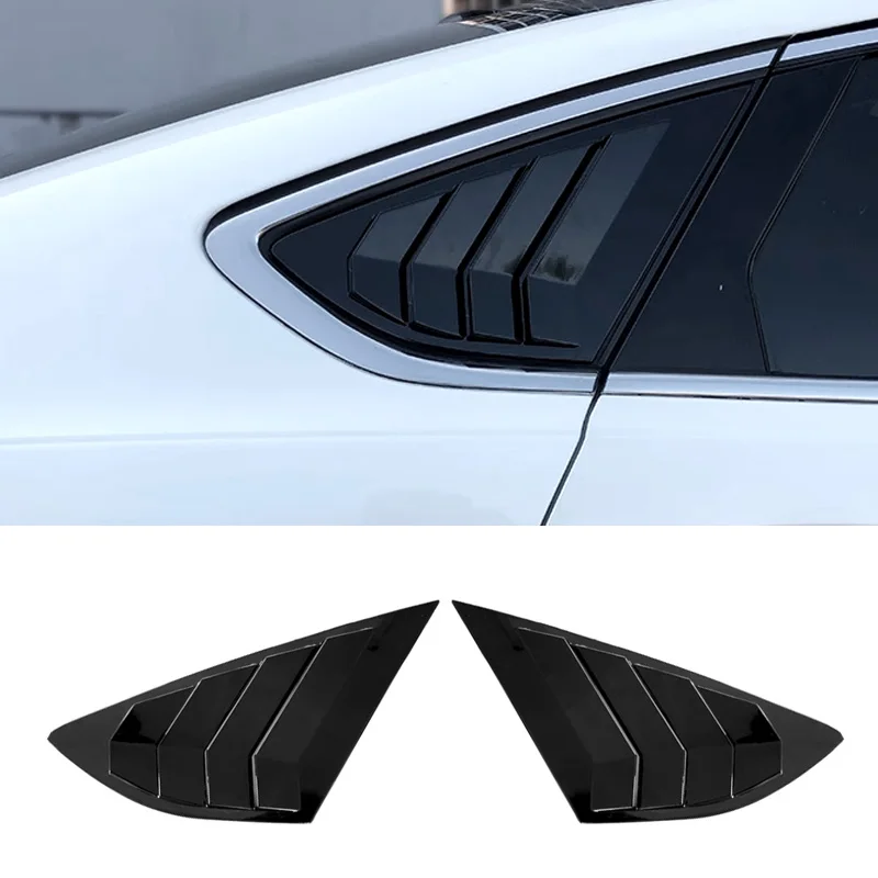 Mondeo Window Louver for Ford Fusion 2013-2019 Quarter Side Scoop Cover Vent Glossy Black Spoiler Decorative Accessories