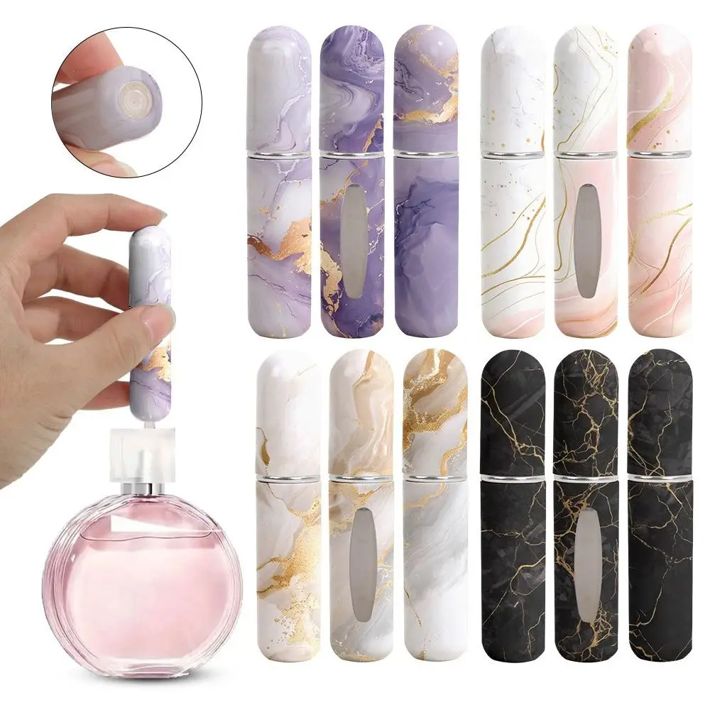 Cute 5ml Mini Perfume Bottle Refillable Leak-proof Spray Rotating Bottle Perfume Dispensing Bottles Travel
