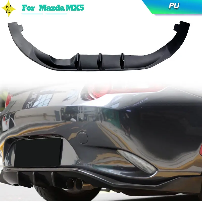 

PU Car Rear Bumper Diffuser Lip Spoiler For Mazda MX5 2022 Auto Racing Rear Diffuser Apron Lip Protector Guard Accessories