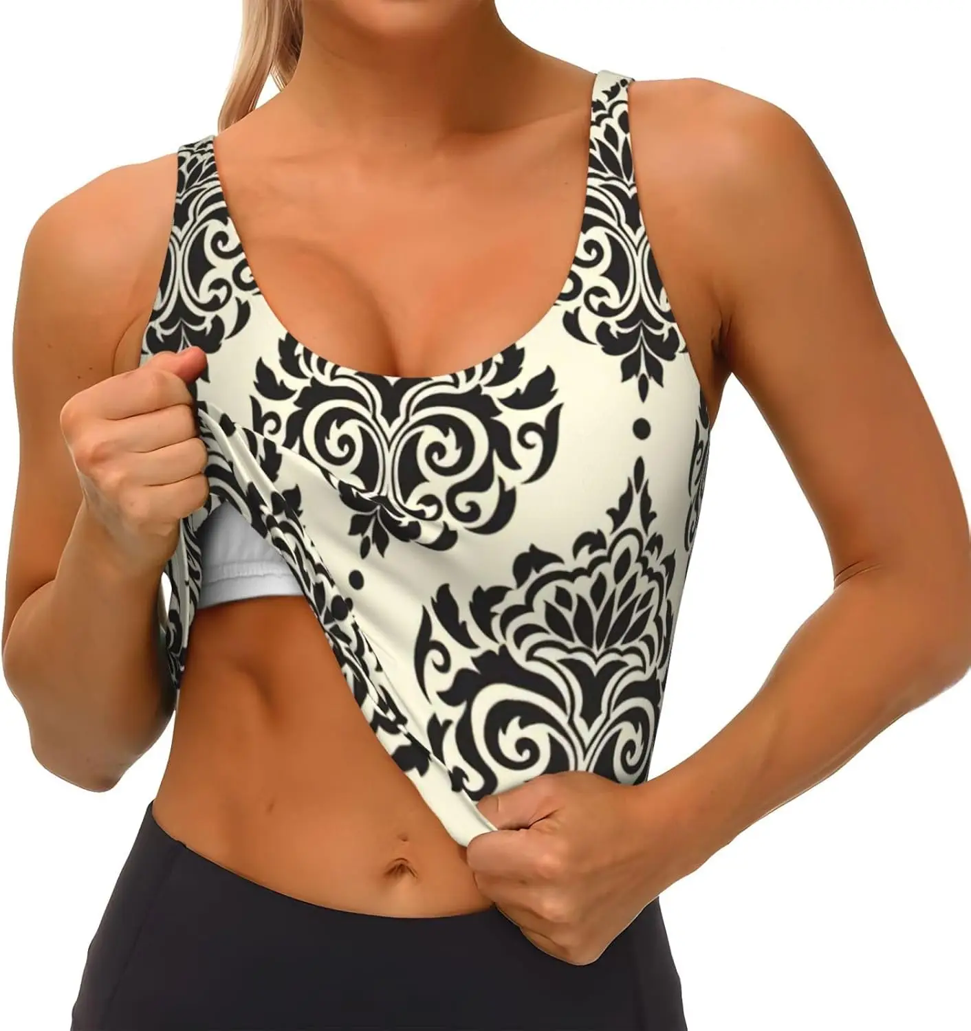 Gilet utilitaire imprimé éléphants asiatiques pour femmes, gilet de sport, d'entraînement de Yoga, léger, été