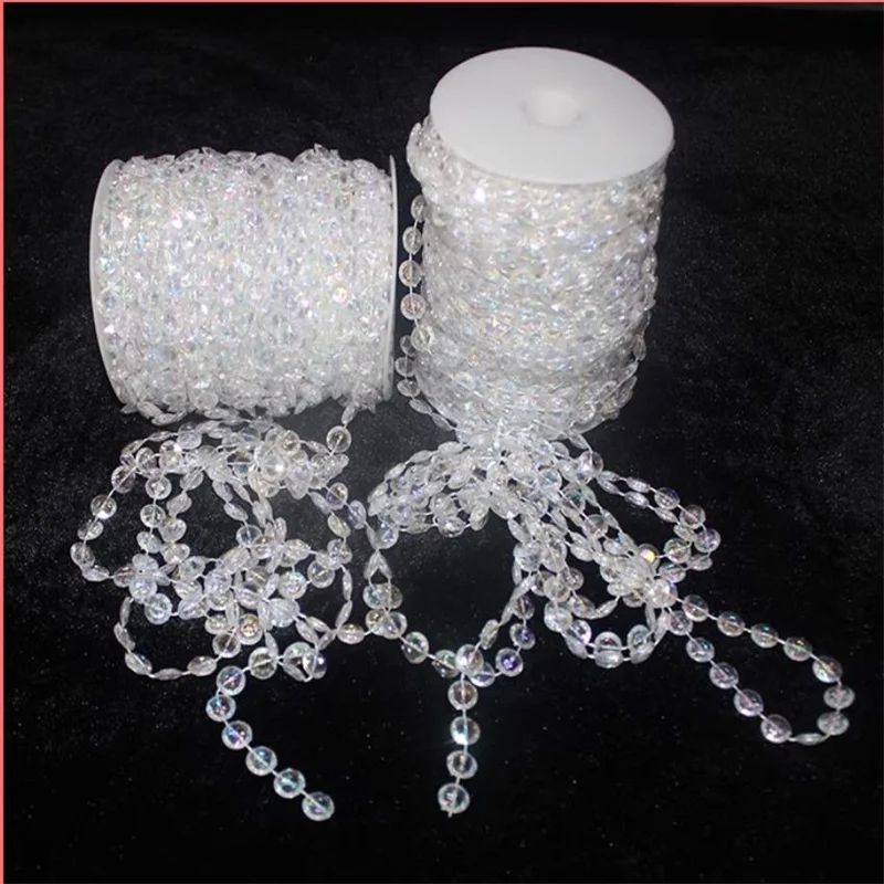 Acrylic Bead Curtain Rainbow Thread 1 Roll Wedding Scene Decoration Road Guide Ceiling Decor